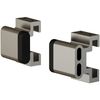 Stone Harbor Hardware Flat Track Stop Set for Sliding Doors, Satin Nickel