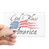 CafePress God Bless America V2 Rectangle Sticker Rectangle Bumper Sticker Car Decal