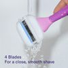 Flamingo Moisture Plus Women's Razor Set - Razor Handle, Blade Refill, and Shower Holder - Fig