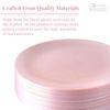 Silver Spoons DISPOSABLE PLASTIC DESSERT PLATES | Opulence Blush | 10 pc - 7.5”