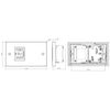 Knightsbridge CS89AB Square Edge Antique Brass Dual Voltage Shaver Socket with Insert, 230 V
