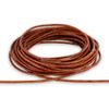 AURORIS - 5 m round leather strap - diameter 1.5 mm - antique light brown