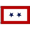 Blue Star Service Flag (2 Star) 3x5ft Poly