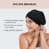Kitsch Satin Hair Bonnet for Sleeping - Softer Than Silk Bonnet for Sleeping | Satin Hair Wrap for Sleeping | Satin Sleep Cap & Satin Bonnet Hair Cap | Sleeping Bonnets for Women (Black)