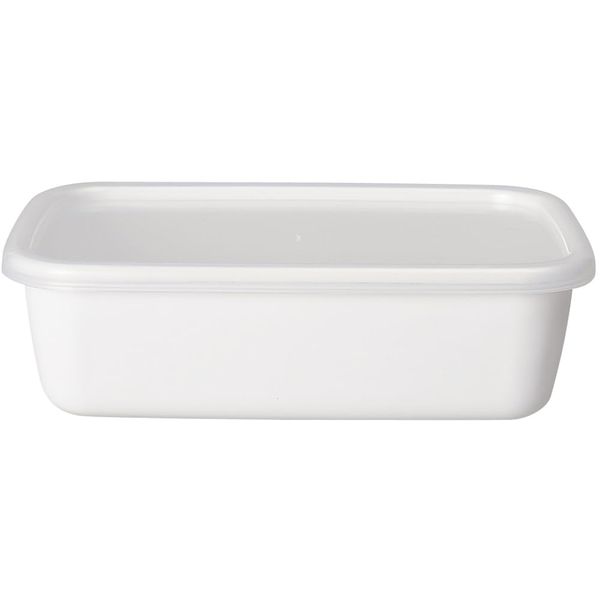 Noda Horo WRF-L White Series Plastic Storage Container, Rectangular Deep Type, With Seal Lid, Made in Japan