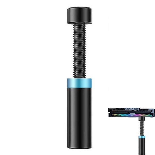 Gpu Support Bracket, Gpu Support, Graphics Card Support, Gpu Support Bracket, Graphics Card Support, Gpu Sag Holder, Black Gpu Stand Bracket Adjustable 50~80mm for Graphics Card (Black+blue Ring)