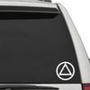 AA Alcoholics Anonymous Symbol Decal Sticker for Car Window Bumper 2PACK (White)