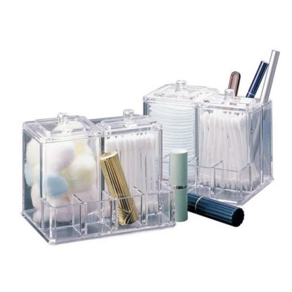 ST-834 Rectangular cosmetics organizer Cotton swab cotton swab organizer Cotton swab cotton pad Cosmetic case Vanity organizer Makeup case