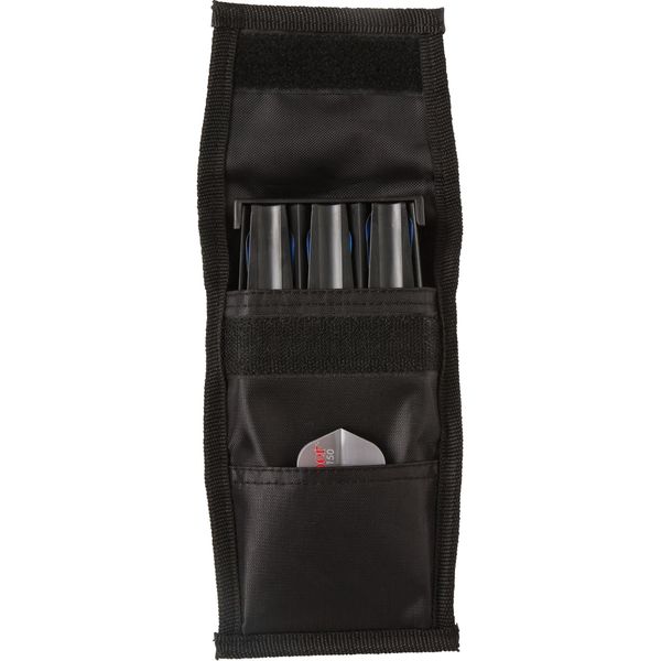 Casemaster Single Black Dart Case with Solid Plastic Insert and Flexible, Tough Nylon Covering, Holds 3 Steel Tip and Soft Tip Darts, Hard Shell Keeps Flights in Perfect Shape