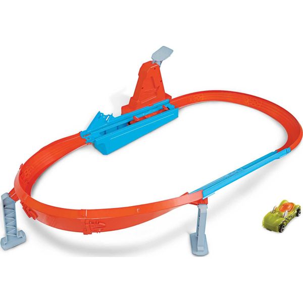 Hot Wheels Toy Car Track Set, Rapid Raceway Champion, Multi-Car Launcher, Connects to Other Sets, Includes 1:64 Scale Car