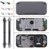 eXtremeRate Clear Red DIY Replacement Shell for Nintendo Switch Lite, NSL Handheld Controller Housing with Screen Protector, Custom Case Cover for Nintendo Switch Lite