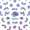 TSUMEKIRA NN-AJI-101 Nail Stickers, Hydrangea, Blue, Purple, 1 Sheet (x 1)