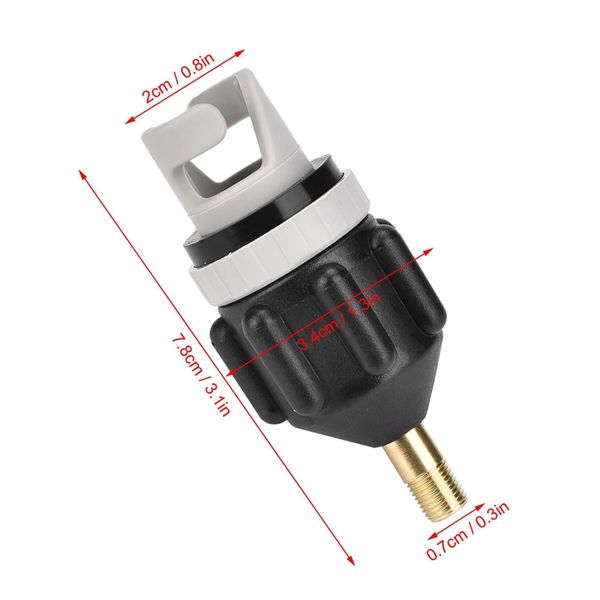 SUP Pumpenadapter Adapter,SUP Ventiladapter,Tragbarer SUP Ventiladapter,für Schlauchboot Ventiladapter,Kajak,Dingy Boote,Paddelboard,Schlauchboot,Sup Board,Stand Up Paddle Board(Schwarz)