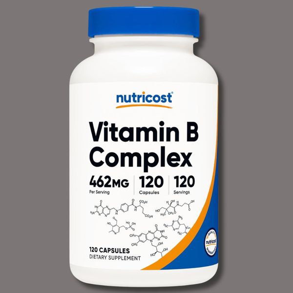 Vitamin B Complex 460mg, 120 Capsules With Vitamin C - High Potency