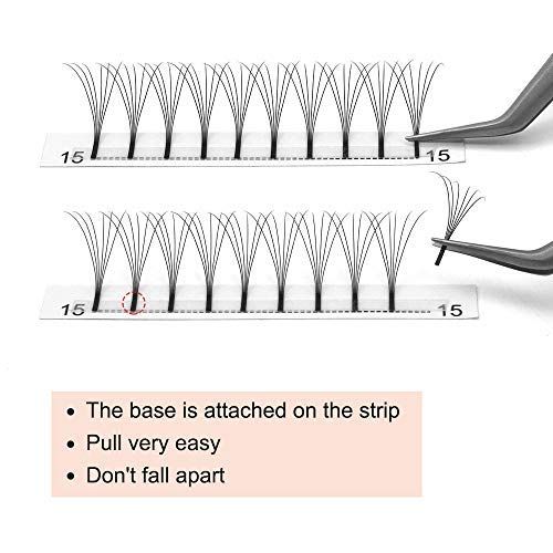 Pre Made Fan Eyelash Extensions 5D-C-0.07-9 Long Stem Pre Fanned Russian Volume Lashes 0.07 0.10 Premade Fans Eyelash Extension C D curl Lash Extension 5D-C-0.07-9