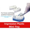 Dental Impression Mini Tray For Crown and Bridge Quadrant Impressions, 25/Bag