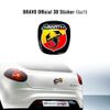 Abarth 3D Logo Replacement Sticker for Bravo Rear