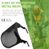 GREEN DEVIL Replacement Metal Mesh Visor Protective Face Shield with Mounting Bracket for Chainsaw/Forest Hard Hats/Helmets ANSI Z87.1