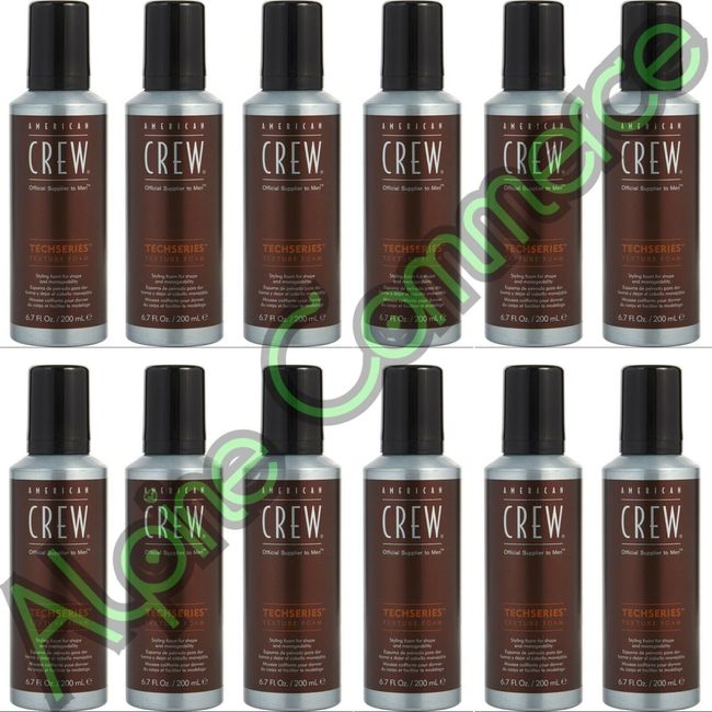 *12-Pack* American Crew 3-IN-1 Techseries Texture Foam 6.7 Oz Styling For Shape