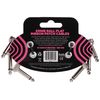 Ernie Ball 3 inch Flat Ribbon Patch Cable 3-Pack