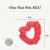 Set of 2 Solid Scrunchies (Coral)