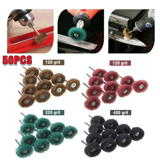 50Pcs Abrasive Buffing Polishing Wheel Pad Grinding Kit for Dremel Rotary  Tool 