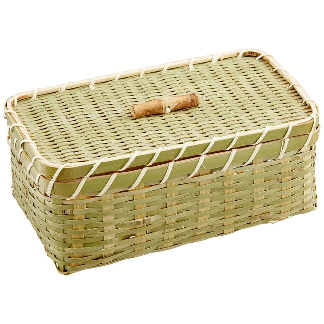 Yamasita Craft 32155000 Blue Bamboo Square Lunch Box, Small