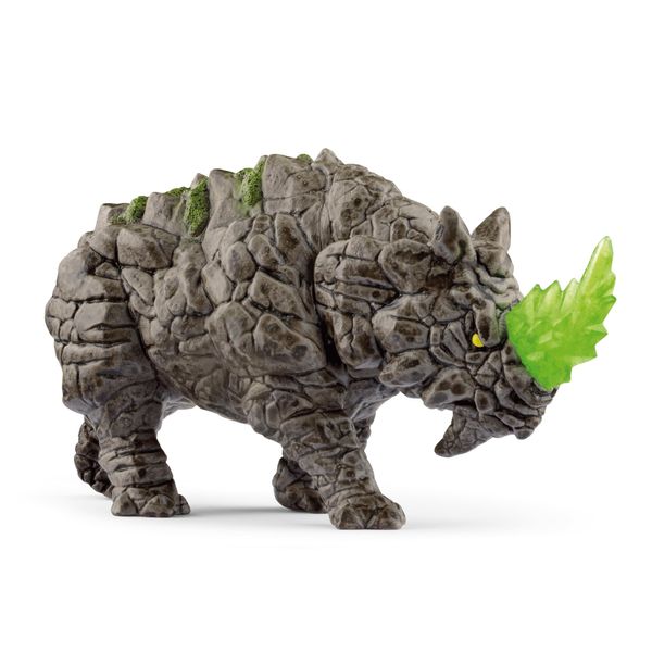 schleich ELDRADOR CREATURES 70157 Kampfrhino - Fantasy Monster Actionfigur mit Realistischen Details - Gefährliches Monster Nashorn mit Beweglichem Kopf, Figuren ab 7 Jahren