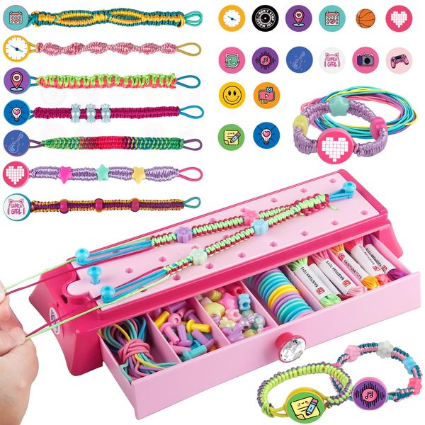 Friendship Bracelet Making Kit for Girls, Arts and Crafts for Kids Age 8-12, DIY Jewelry String Maker Kit Toys, Bracelets Maker Craft, Christmas Birthday Gifts for Ages 6 7 8 9 10 11 12 Year Old