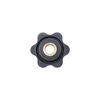 Antrader M6 Star Knob Clamping Handle Nut,10Pcs Thru Hole Star Knobs Nuts Screw Knurled Clamping Nut Knob Black Plastic Handle Clamping Knobs