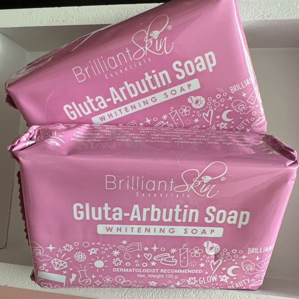 2X bars Brilliant Skin Essentials GLUTA - ARBUTIN  SOAP Whitening Soap 135g Each