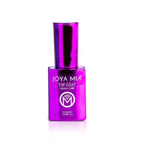 JOYA MIA - No Wipe Gel Top Coat, Glossy Top Coat Nail Polish for Acrylic Nails & Gel Polish, Long-Lasting Nail Polish Top Coat, Soak-Off Top Coat Gel for Professional & DIY Manicure, 15 mL