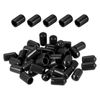 200pcs Rubber End Caps 8mm ID 15mm Height Screw Thread Protectors Black