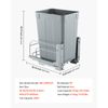 VEVOR 35QT Pullout Waste Container Under Cabinet Kitchen Bin TrashCan Soft Close