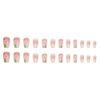 Nail Tips, Nail Stickers, Gel Nail Stickers, 24 Sets, French Nails, 3D Design, Easy to Apply, False Nails, Double-Sided Tape Included (Flower Design)