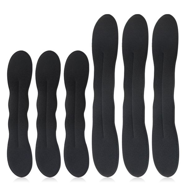 TOVOT 6PCS Magic Bun Maker 2 Sizes Bun maker for Hair Sponge Hair Donut Makers Hair Accessories (Black)