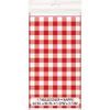 Red Gingham Rectangular Table Cover - 54" x 84" (1 Piece) - Stylish & Durable Material, Perfect for Parties, Picnics & Everyday Use
