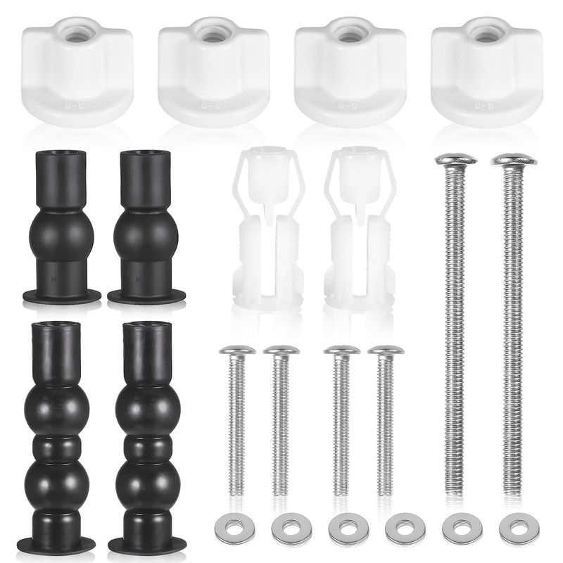 Toilet Seat Fittings Kits, 4 Pcs Toilet Seat Screws Assortment ...