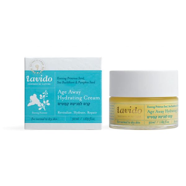 LAVIDO Age Away Hydrating Cream, Evening Primrose Seed, Sea Buckthorn & Pumpkin Seed, 50 ml