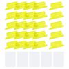 sourcing map Hanging File Folder Tabs, 2 Inch Insertable Tabs and Inserts Plastic Clear File Organizer Labels Filing for Folder Quick Identification, Yellow, 200 Pcs