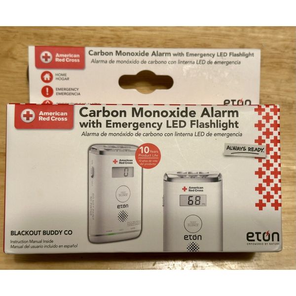 Eton Blackout Buddy CO Wall Plug-In AA Carbon Monoxide Alarm With Flashlight