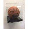 Basketball display case acrylic WALL MOUNT black base NCAA 85% UV filtering