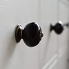 Nicola Spring Ceramic Cupboard Drawer Handle Knobs - Black - Pack of 6