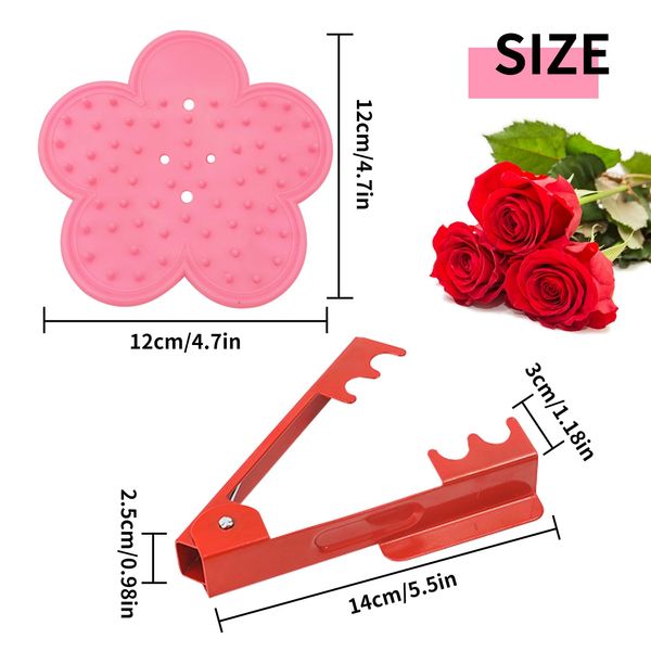 LuckyOpt 3Pcs Rose Thorn Remover, Thick Silicone Rose Thorn Stripper, Roses Leaf Removal for Flower Shops, Home Gardening and Flower Art Class& Flower-Arranging and Horticultural Enthusiasts (B)