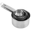 Nikou 5Pcs Measuring Cups Set, Stainless Steel Measuring Spoon Set Stackable Rust Resistant Baking Cooking Tool Liquid Dry Ingredients Measuring