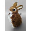  7" Brown Furry Bunny Rabbit Easter Spring Holiday Table Decoration Em970