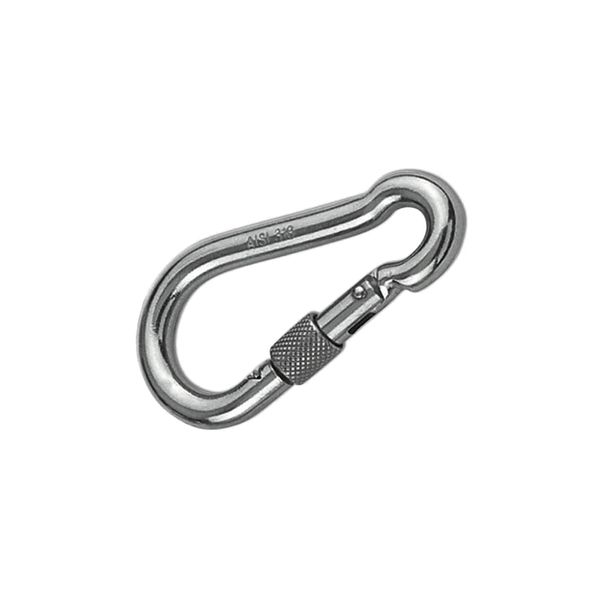 Pack of 10 Snap Hooks with Locking Screw 4 x 40 mm Galvanised