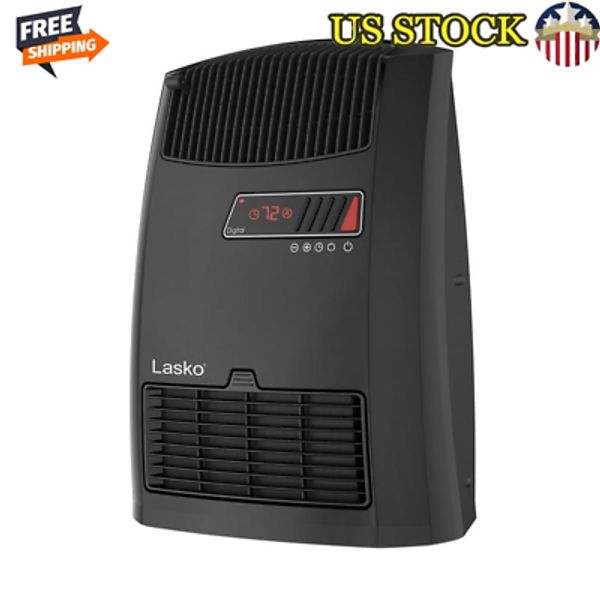 13.5 1500W Electric Ceramic Space Heater with Timer and Thermostat Black CC13700