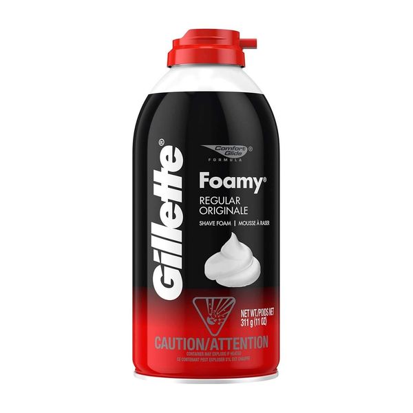 Gillette Foamy Shaving Cream, Regular - 11 oz - 2 pk