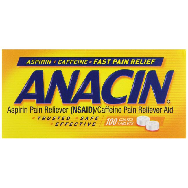 Anacin Aspirin Tablets, 100 ct